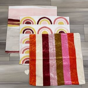 IKEA 20x20 Cushion/Pillow Covers with Zipper Closures 2 BRUNTÅG & 1 VATTENVÄN